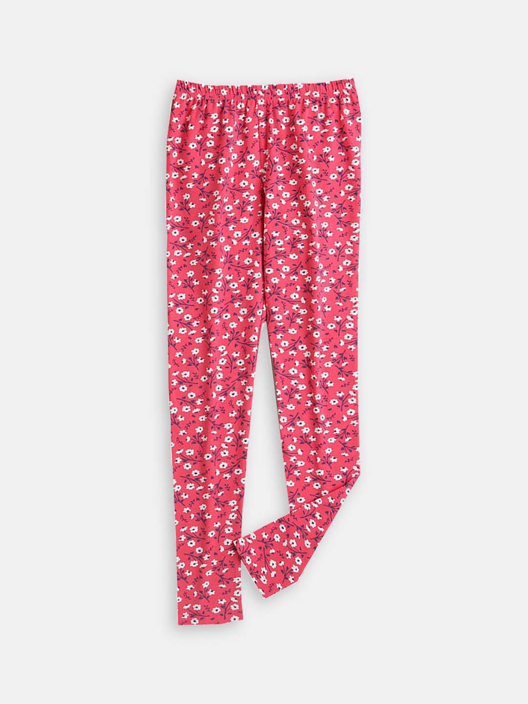 

Hopscotch Girls Printed Ankle Length Cotton Leggings, Pink