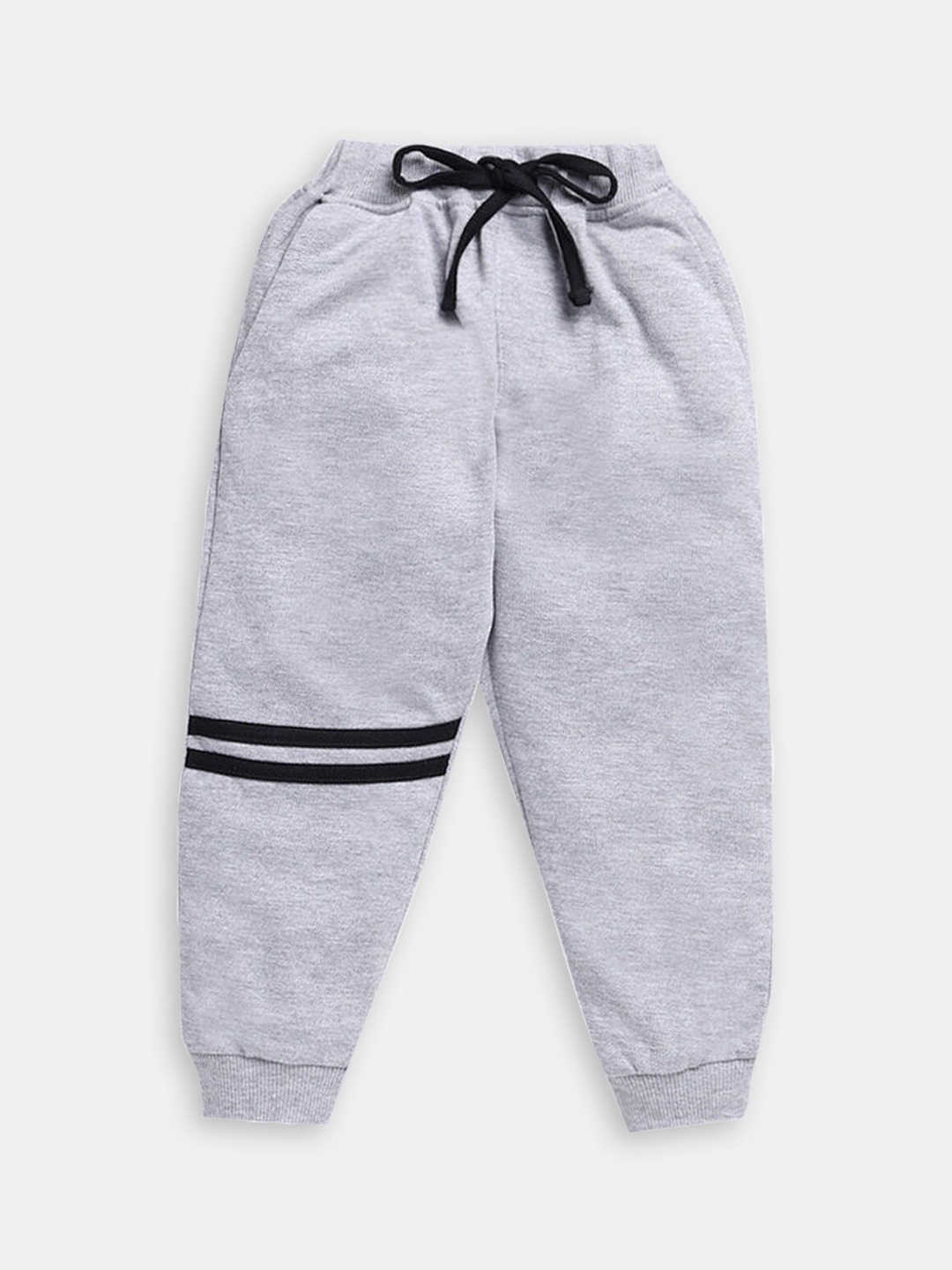 

Hopscotch Boys Striped Cotton Joggers, Grey