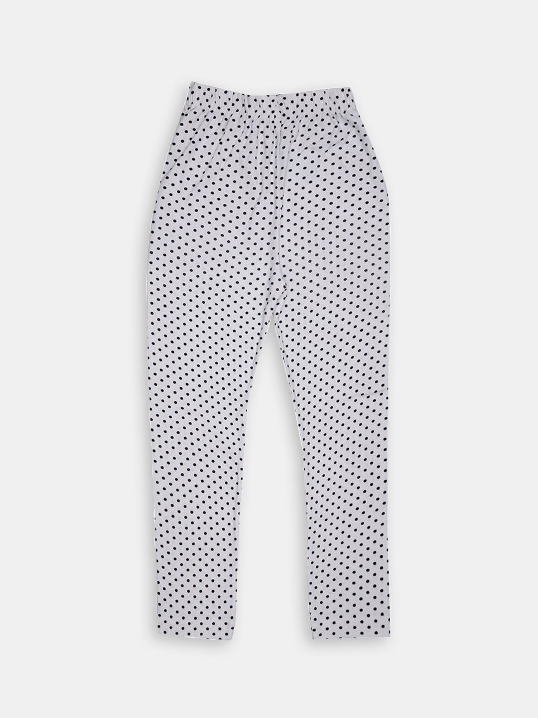 

Hopscotch Girls Printed Cotton Ankle Length Leggings, White