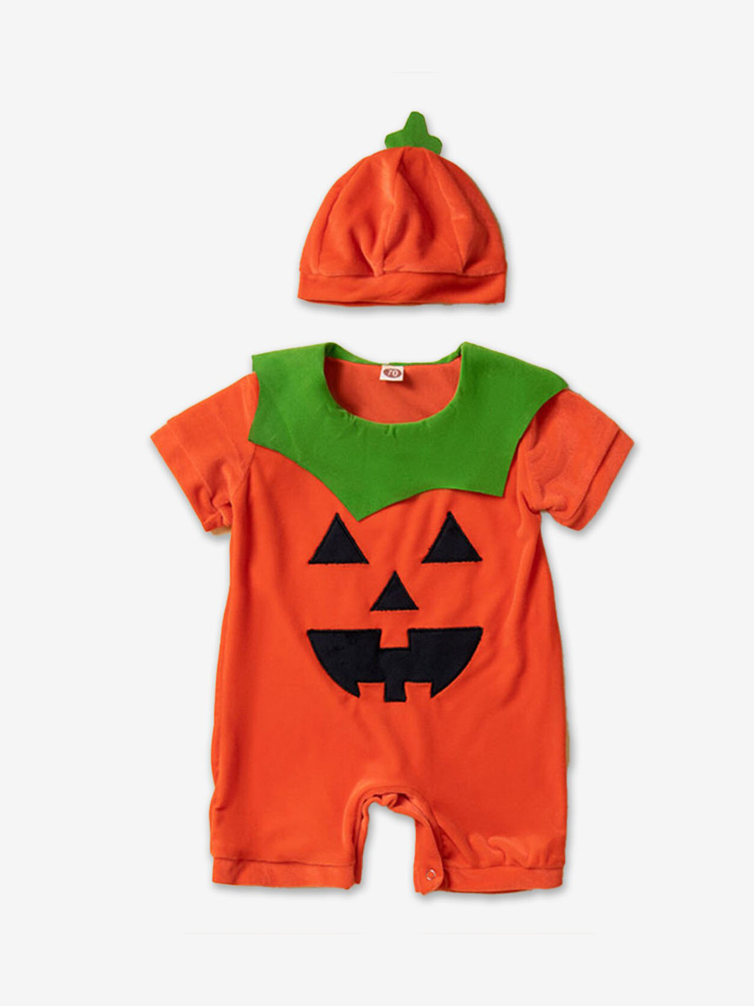 

Hopscotch Infant Girls Printed Rompers, Orange