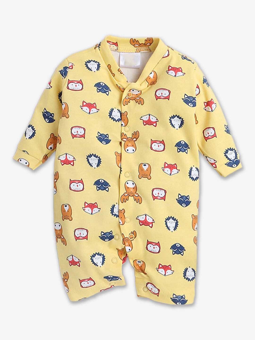 

Hopscotch Infants Printed Cotton Rompers, Yellow