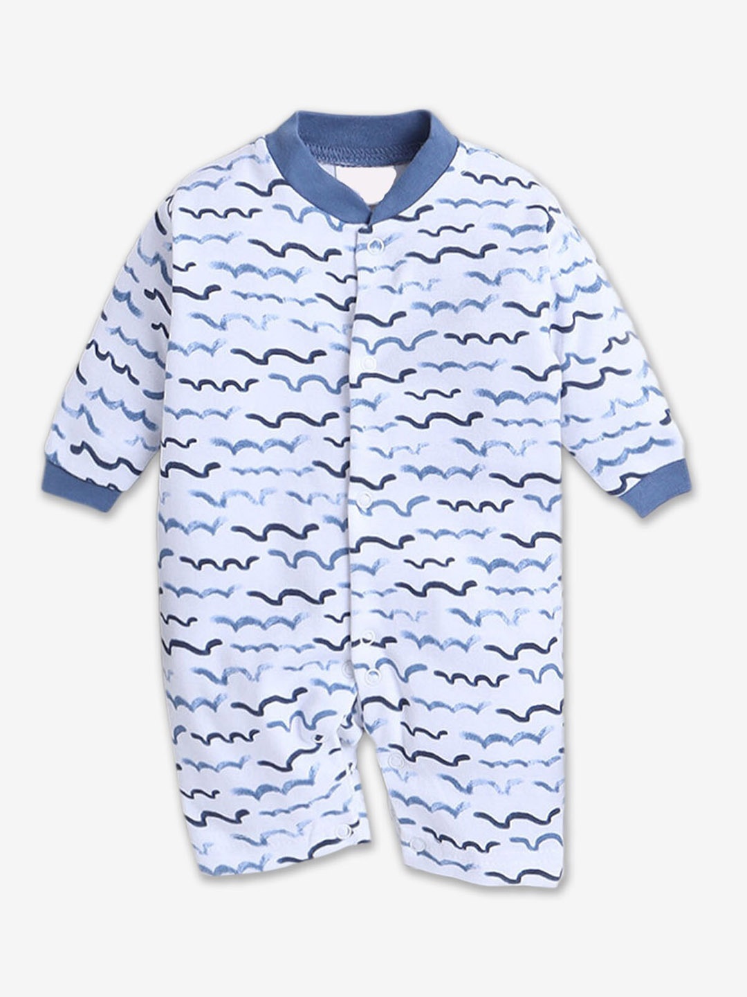 

Hopscotch Infants Printed Cotton Rompers, White