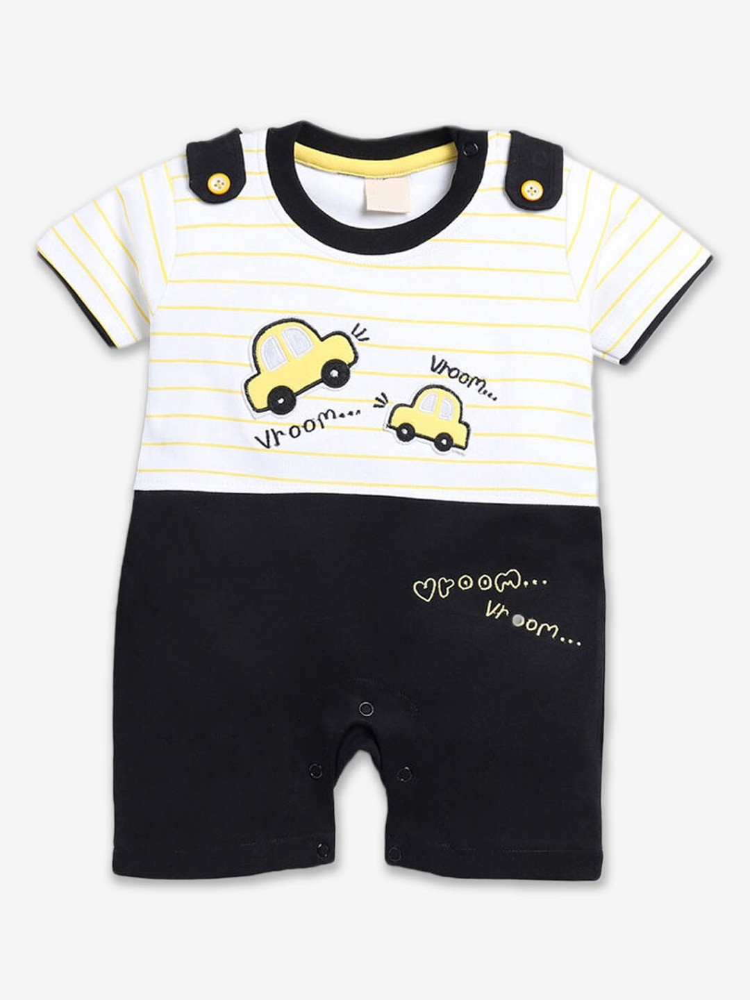 

Hopscotch Infant Boys Printed Cotton Romper, Yellow