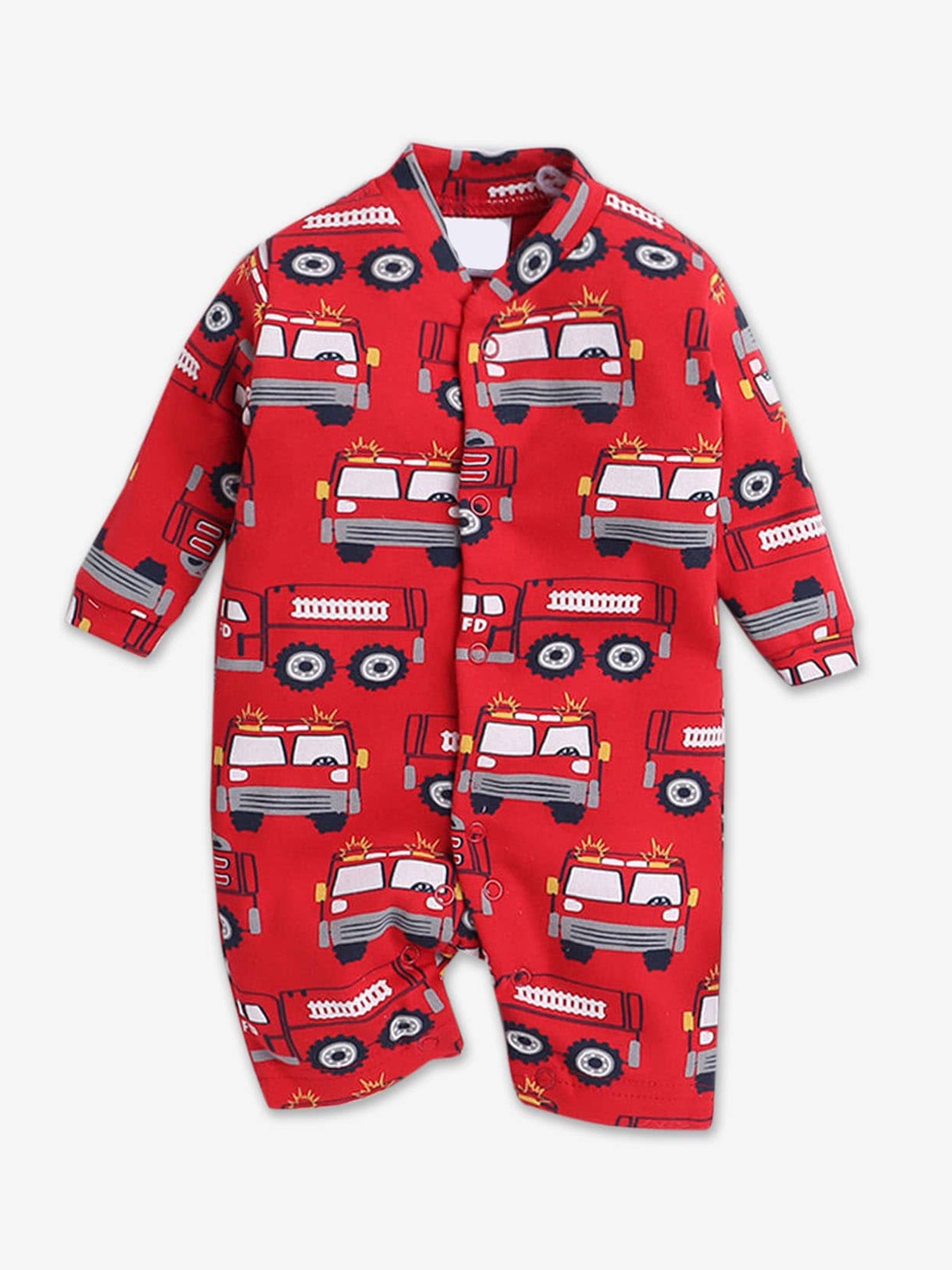 

Hopscotch Infants Printed Cotton Romper, Red