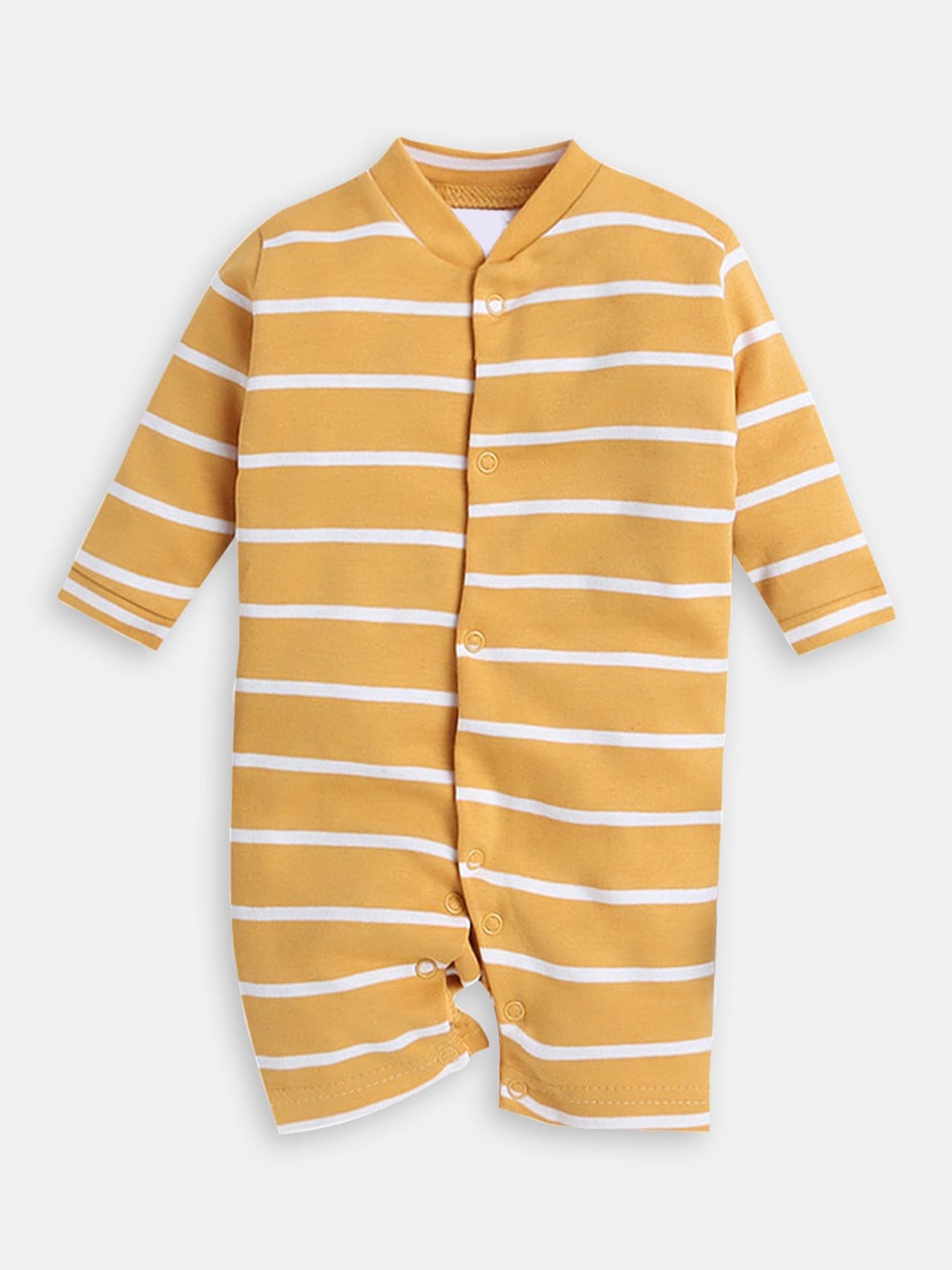 

Hopscotch Infants Striped Cotton Rompers, Yellow