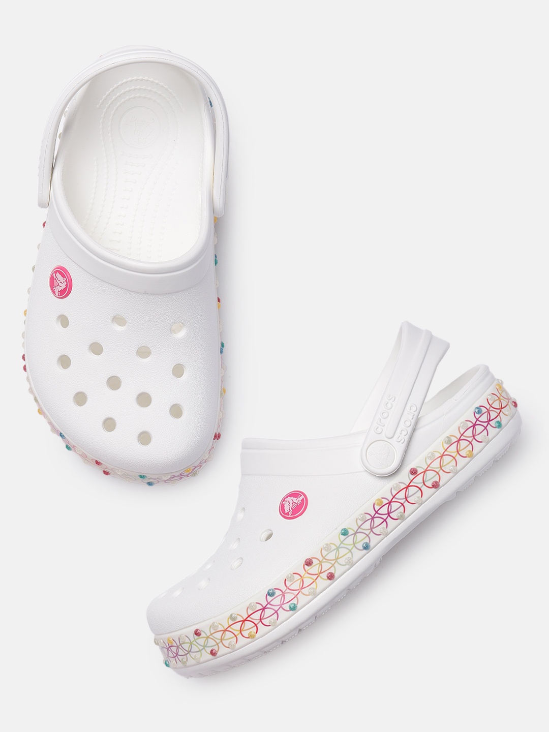 

Crocs Kids Embellished Clogs, White