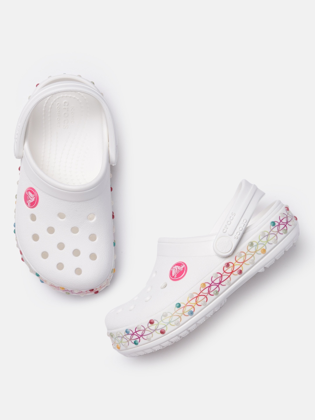 

Crocs Kids Embellished Clogs, White