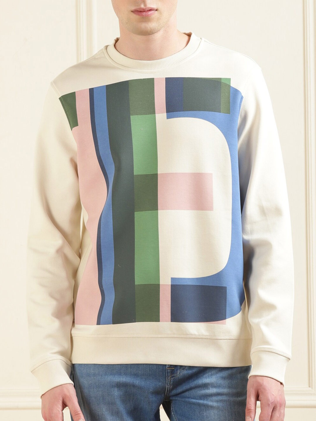 

Ted Baker Brand Logo Printed Sweatshirt, Cream
