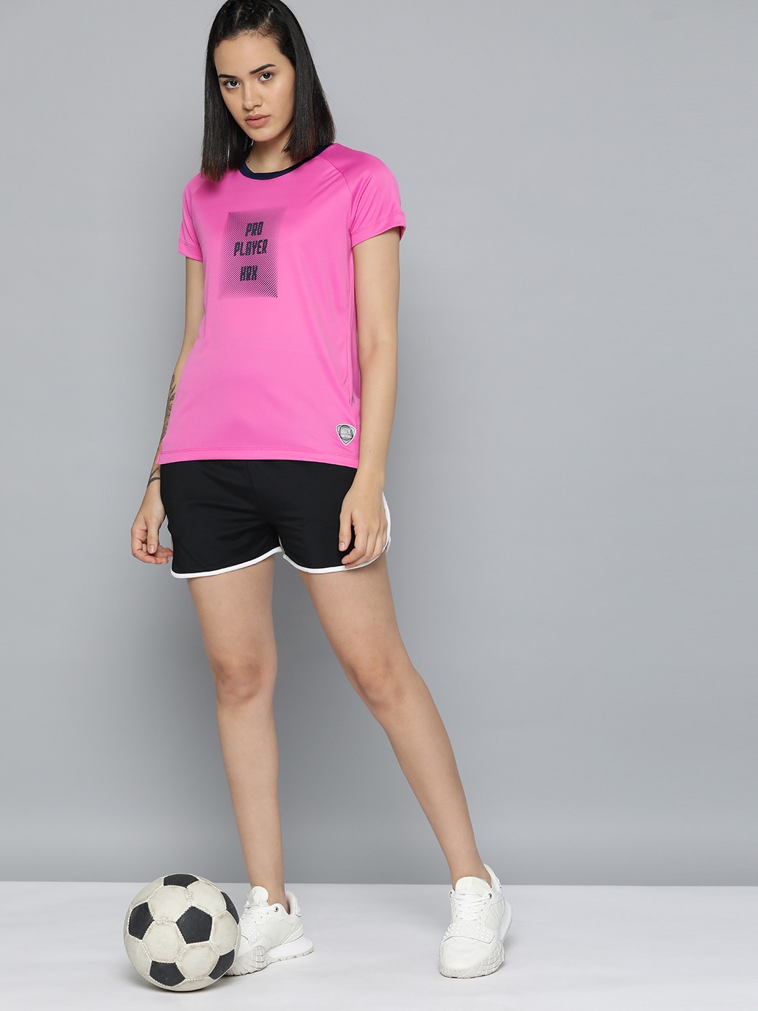 

HRX by Hrithik Roshan Typography Printed Rapid Dry T-shirt, Pink
