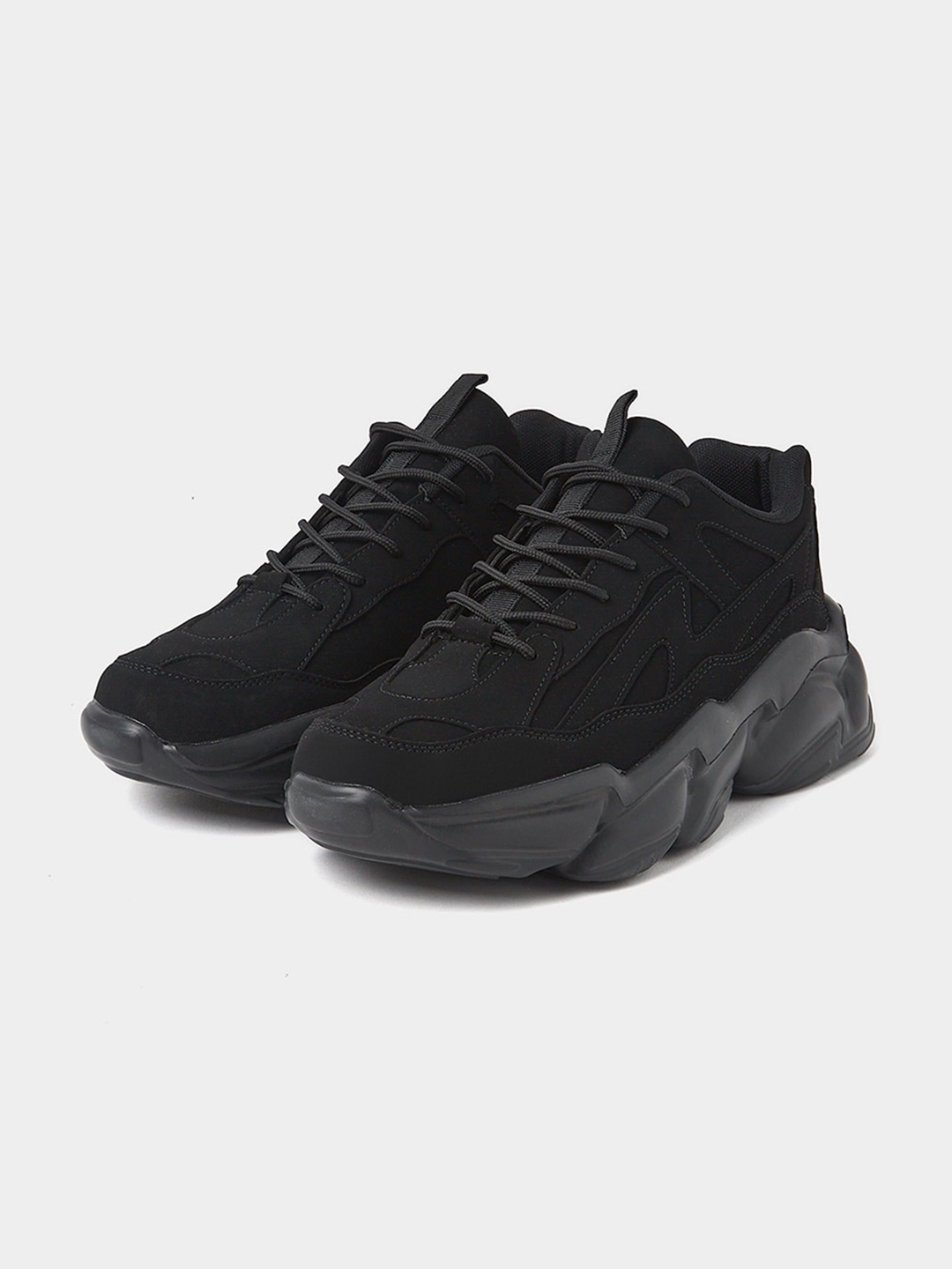 

Styli Men Textured Basics Sneakers, Black