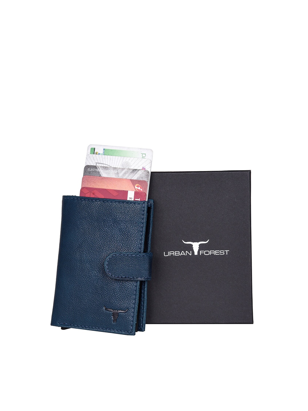 

URBAN FOREST Men Leather Two Fold Wallet, Blue