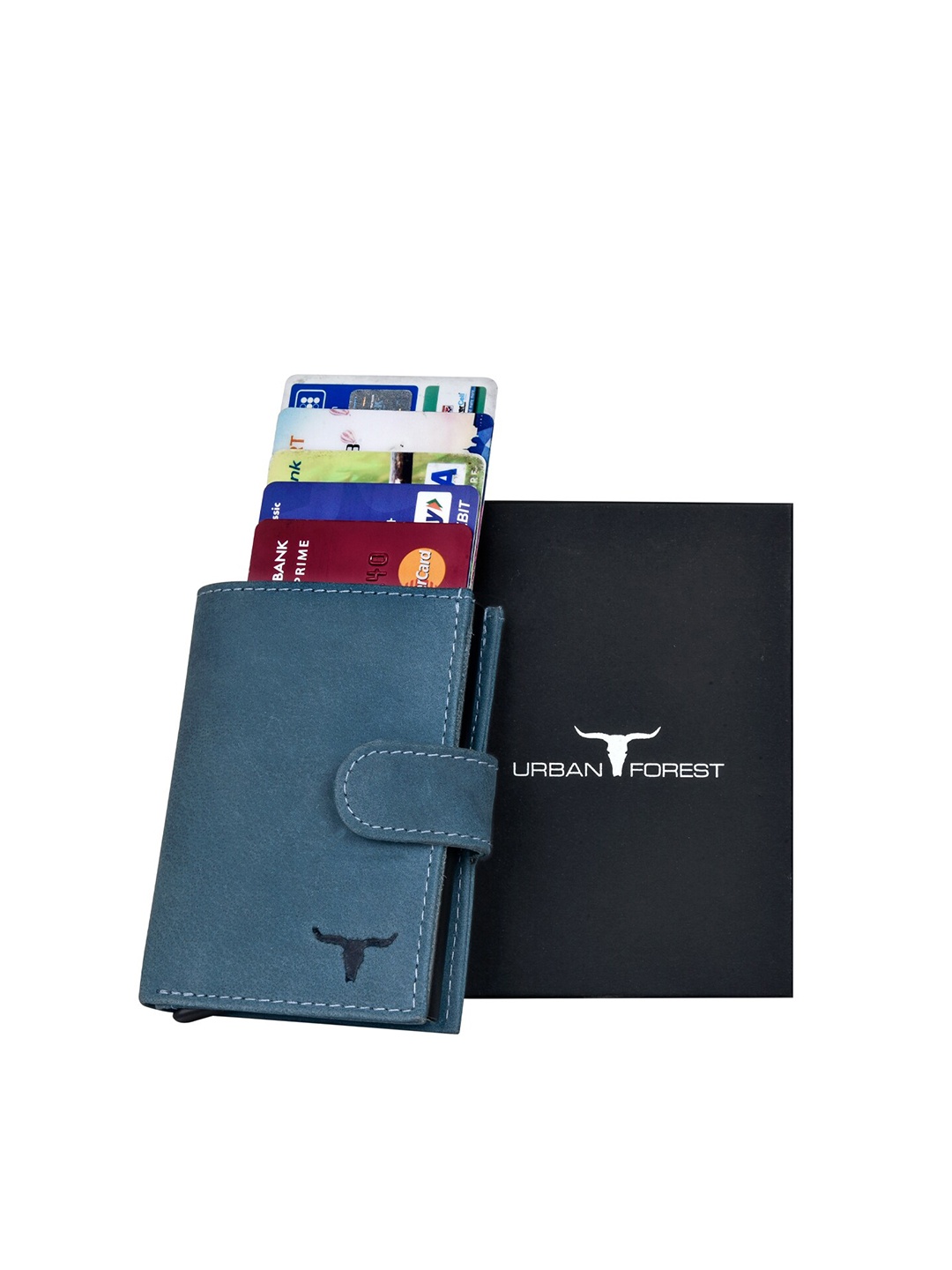 

URBAN FOREST Men Leather Two Fold Wallet, Blue