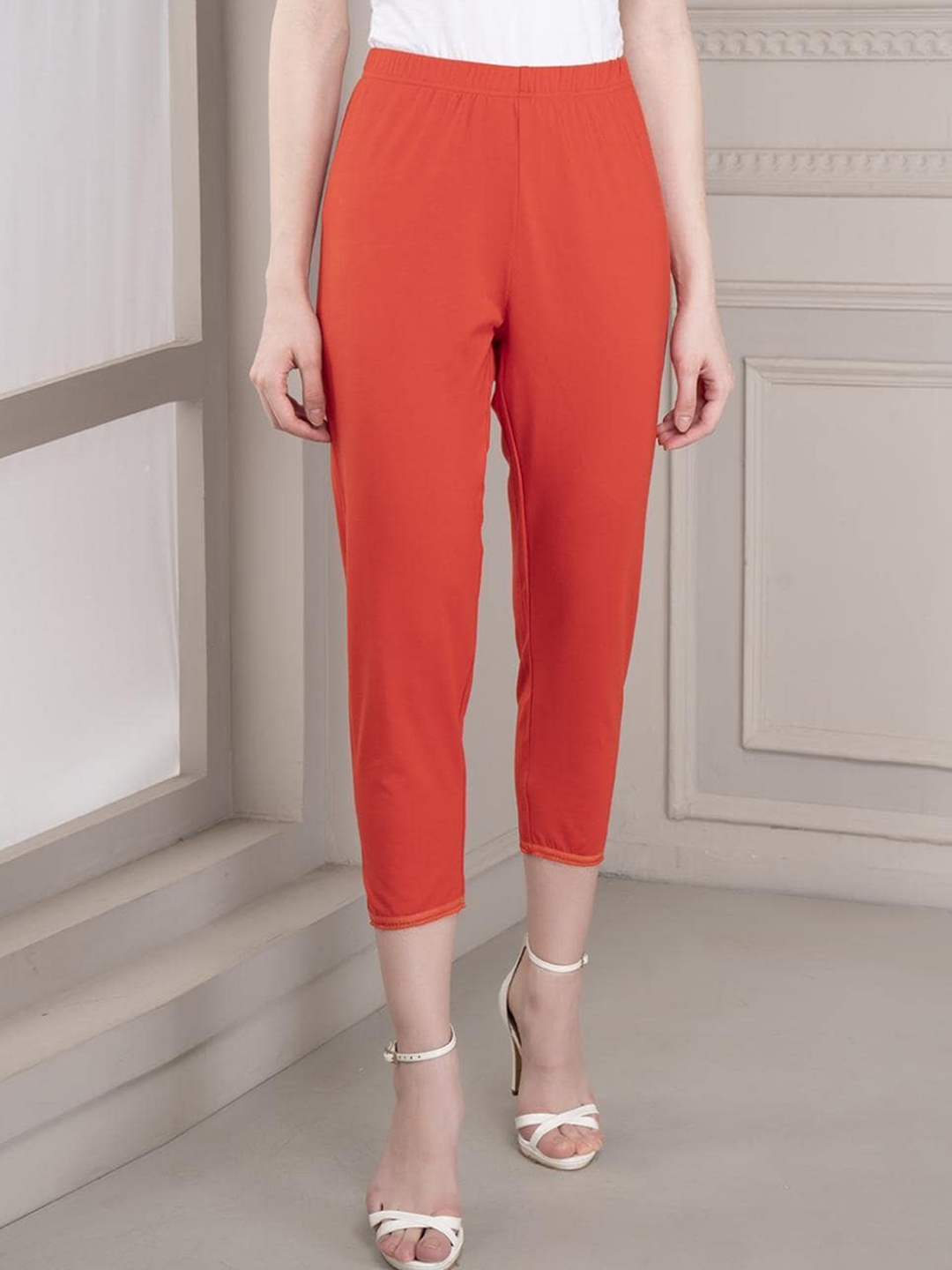 

Lakshita Women Ankle Length Leggings, Orange