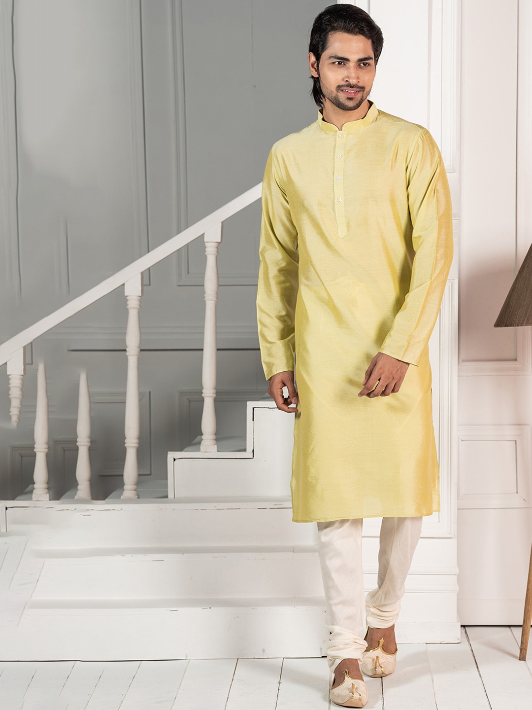 

KISAH Mandarin Collar Straight Kurta, Green