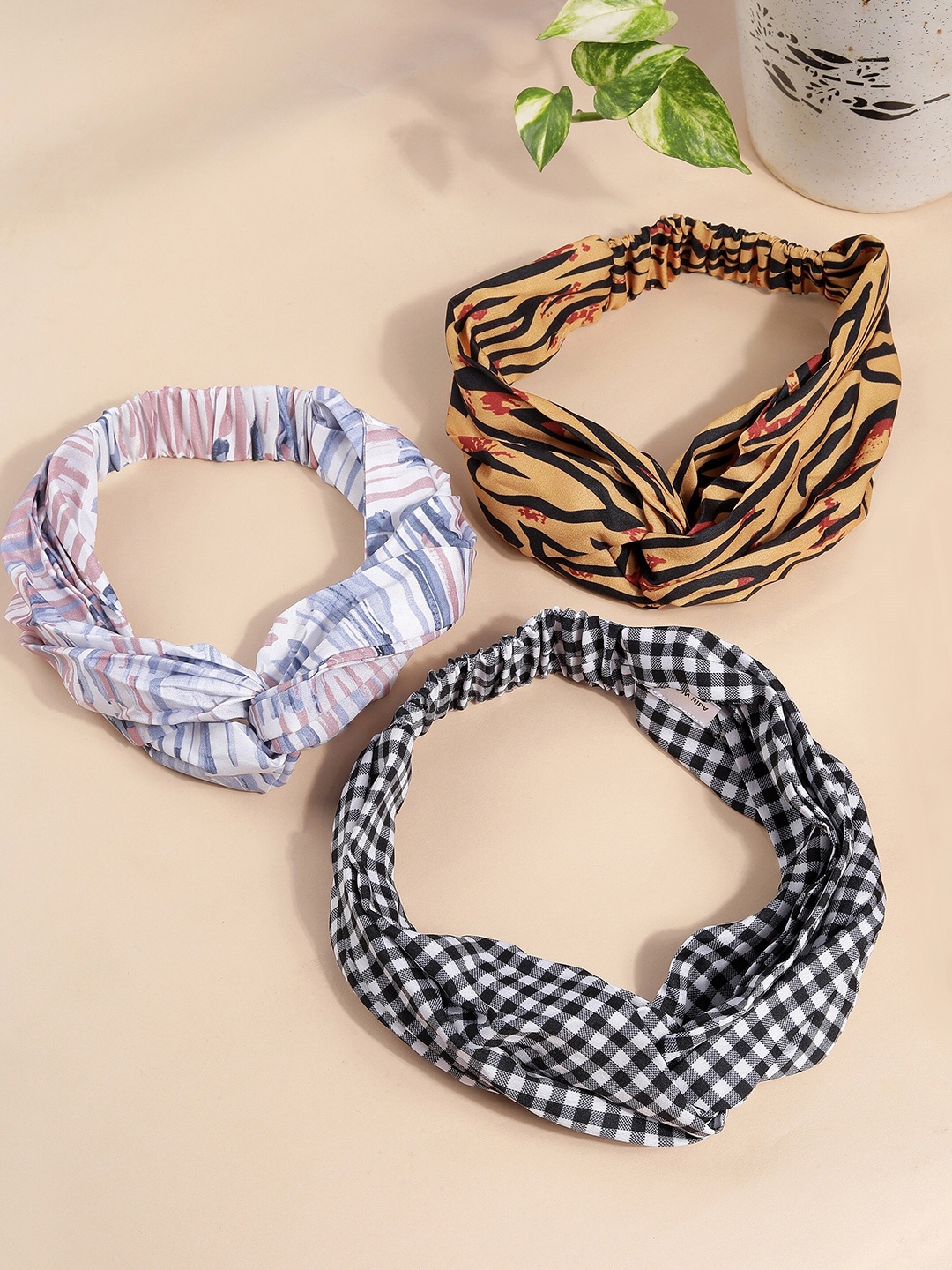 

Aditi Wasan Women Set of 3 Hairband, Black