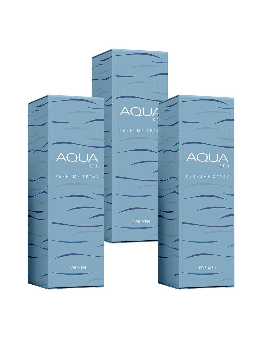 

AQUA RED Men Set of 3 Long Lasting Perfume Body Spray - 30 ml each, Blue