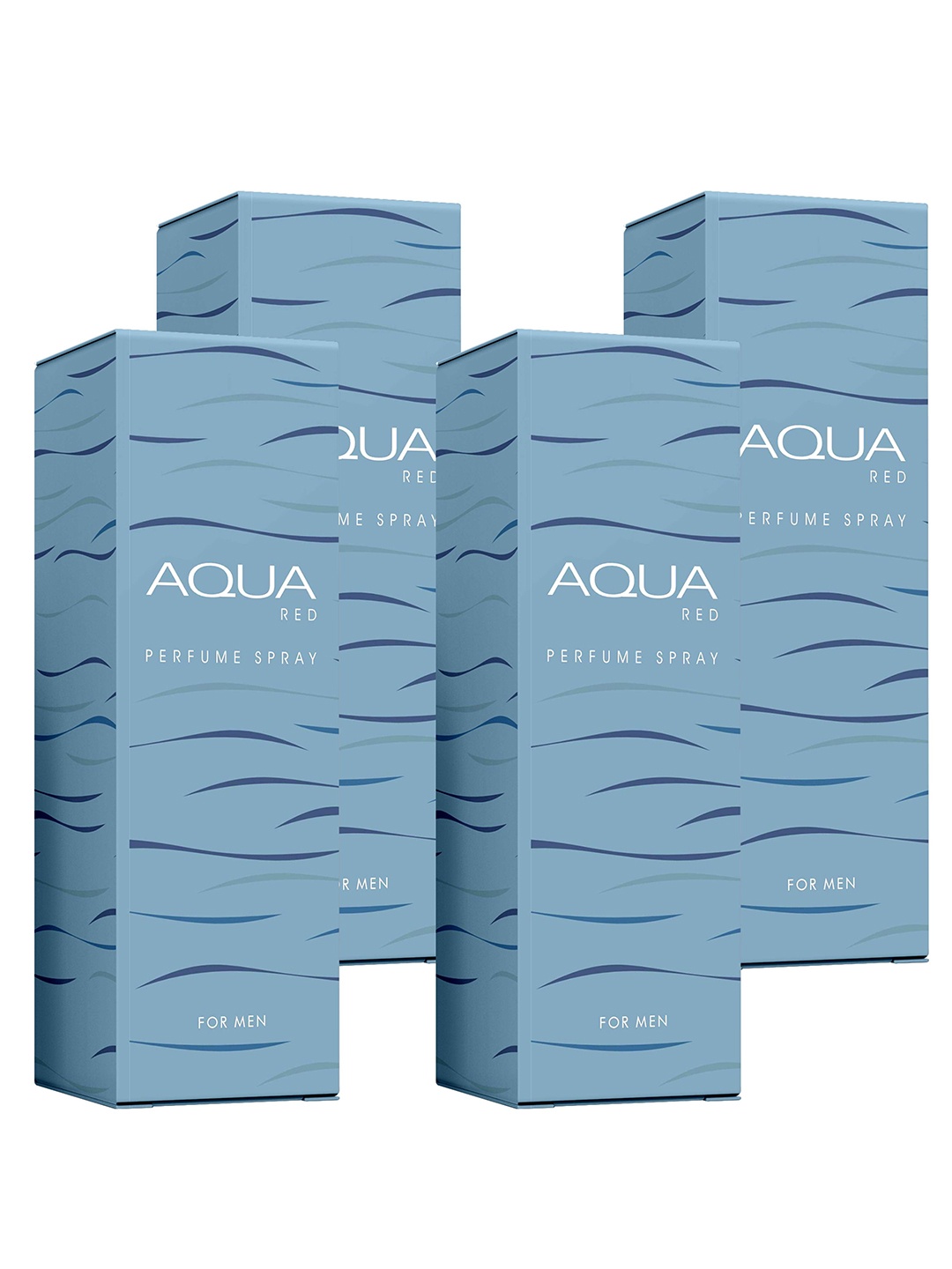 

AQUA RED Men Set Of 4 Long Lasting Perfume Spray - 30ml Each, Blue