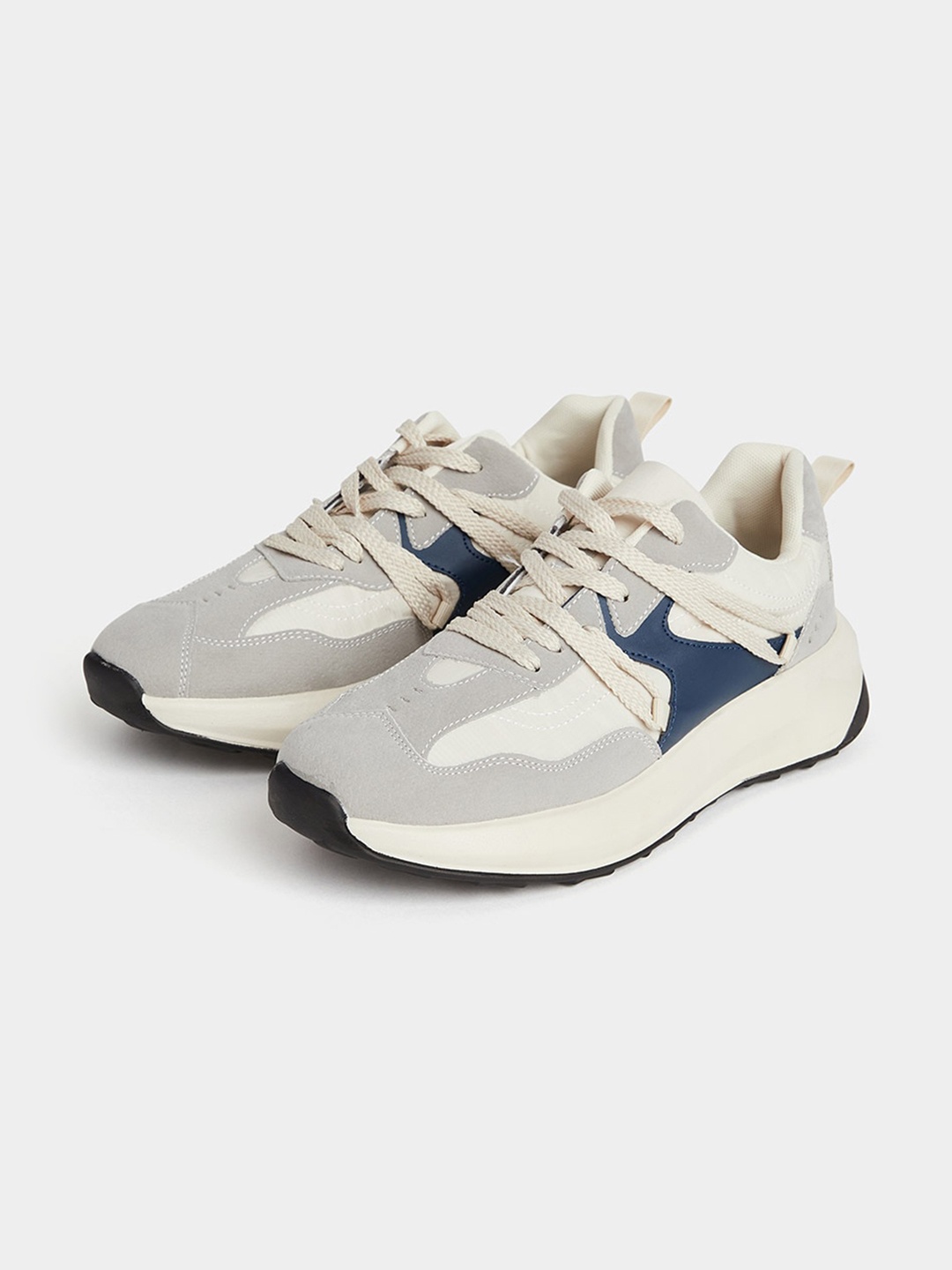 

Styli Men Colourblocked Basics Sneakers, Beige
