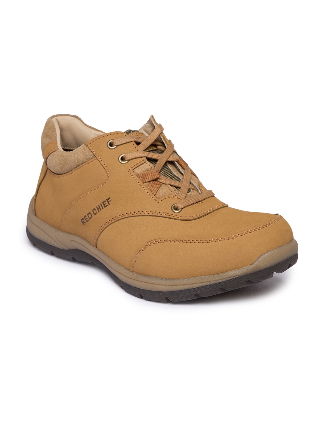 

Red Chief Men Tan Brown Leather Sneakers