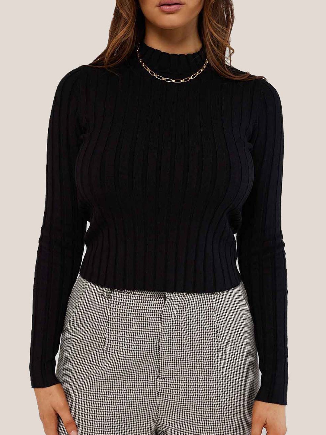 

HSR High Neck Regular Fit Top, Black