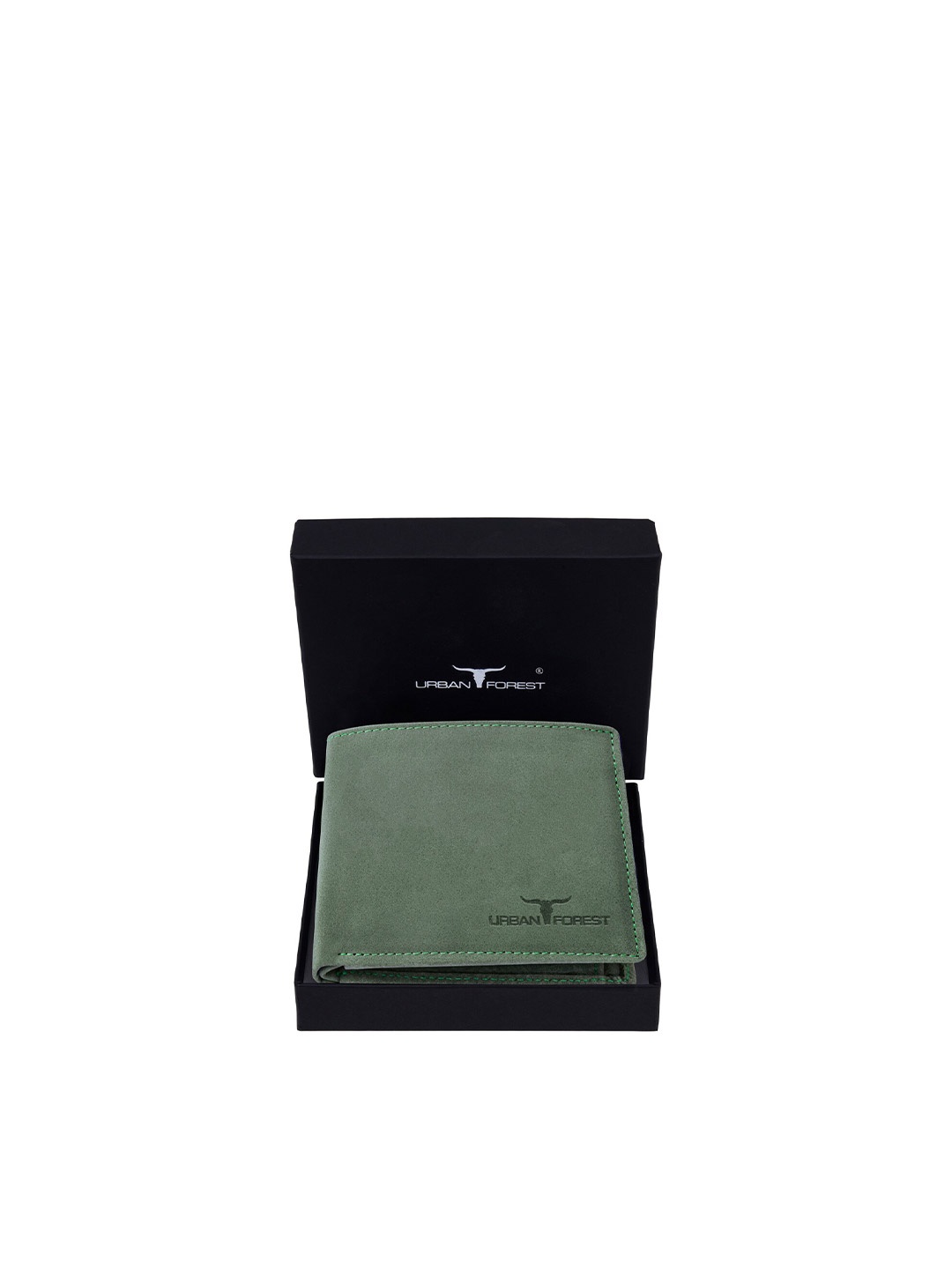 

URBAN FOREST Men Leather Two Fold Wallet, Green