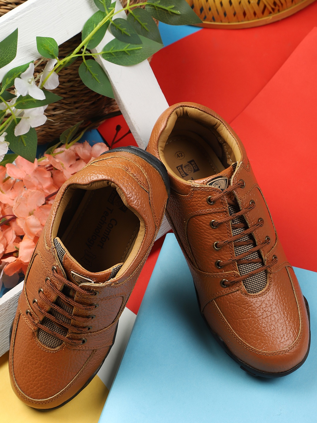 

Red Chief Men Tan Brown Sneakers