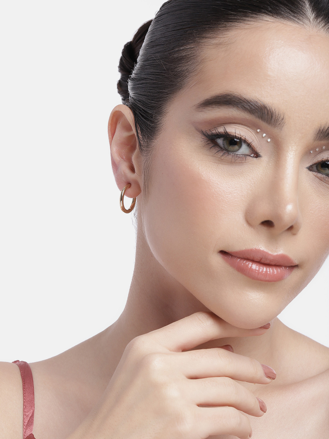 

DressBerry Women Set of 4 Half Hoop Earrings, Gold