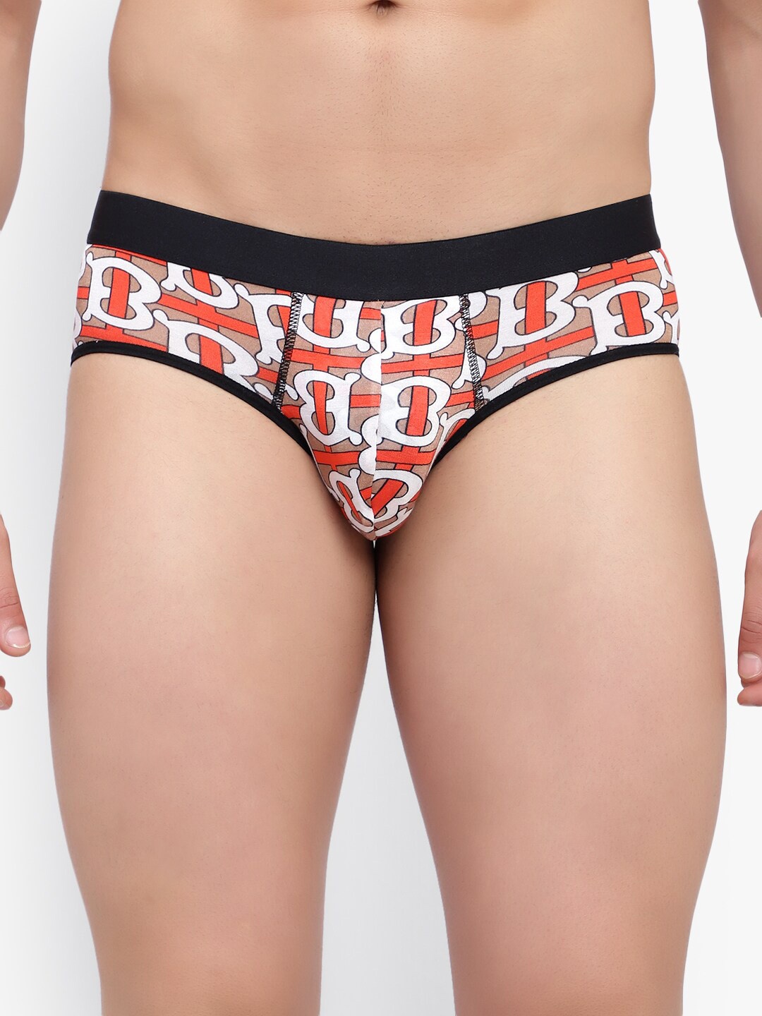 

Bruchi CLUB Men Printed Anti-Odour Basic Briefs, Red