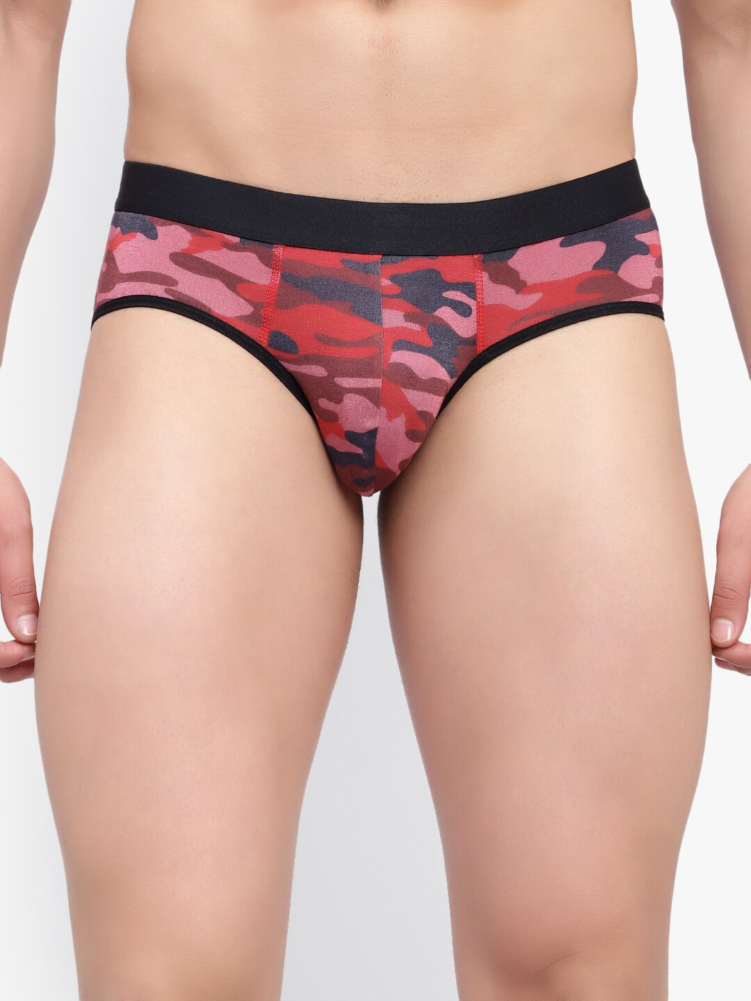 

Bruchi CLUB Men Camouflage Printed Anti-Odour Basic Briefs BRC-ML-BRF812, Red