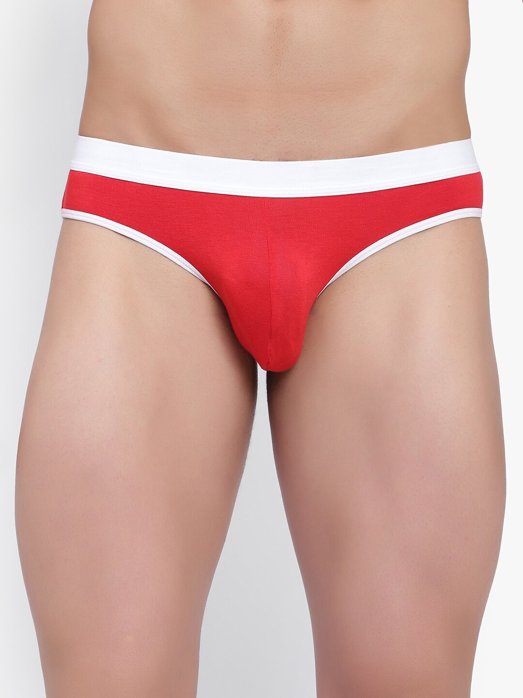 

Bruchi CLUB Men Low -Rise Anti-Bacterial Basic Briefs, Red