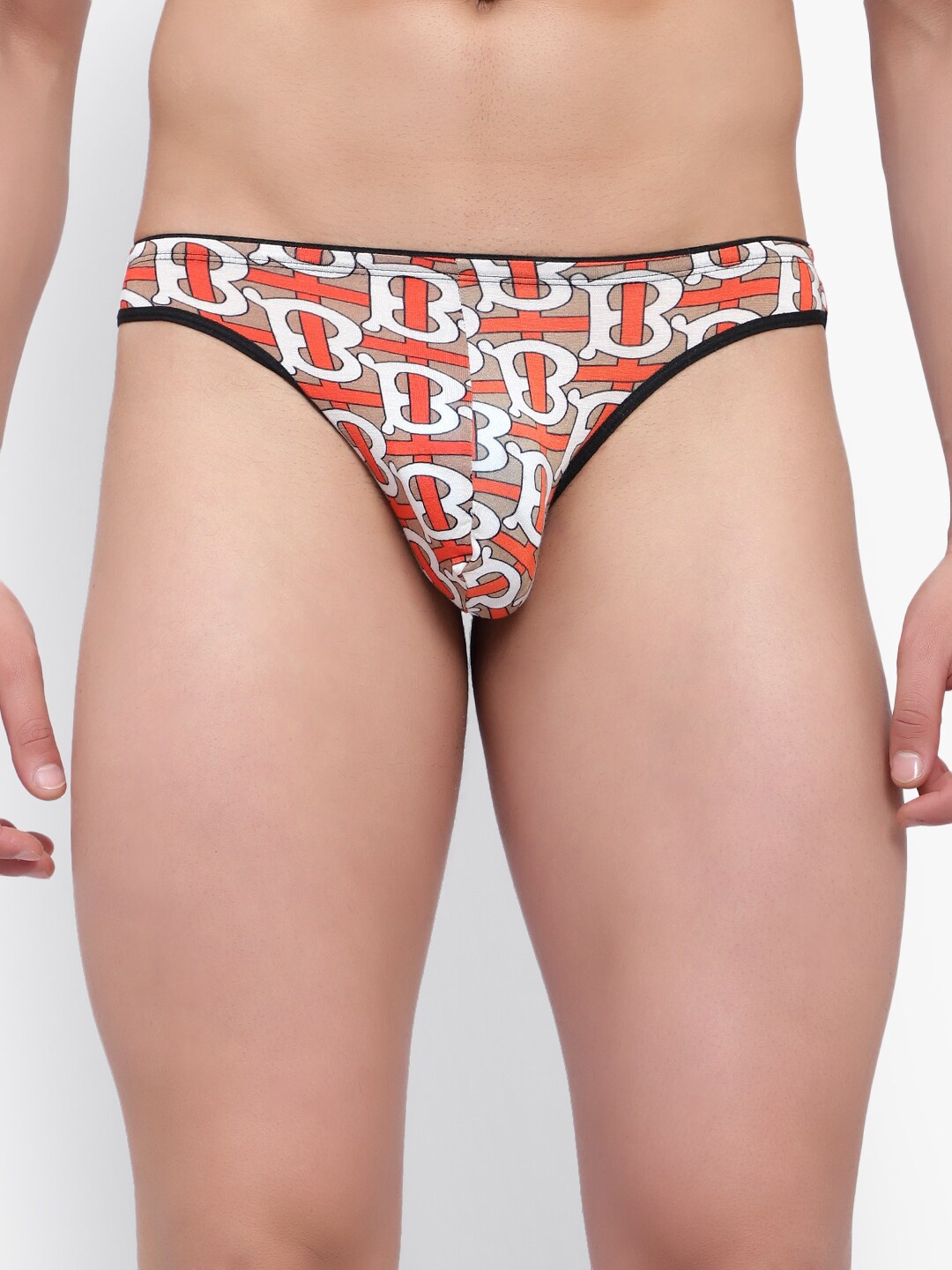 

Bruchi CLUB Men Low-Rise Printed Anti-Odour Basic Briefs, Brown