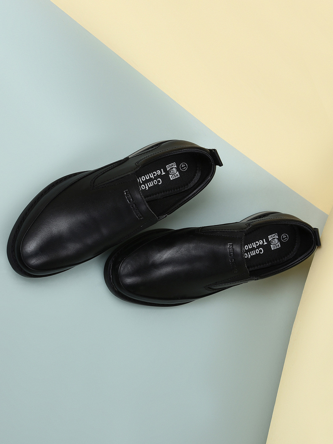 

Red Chief Men Black Slip-On Sneakers