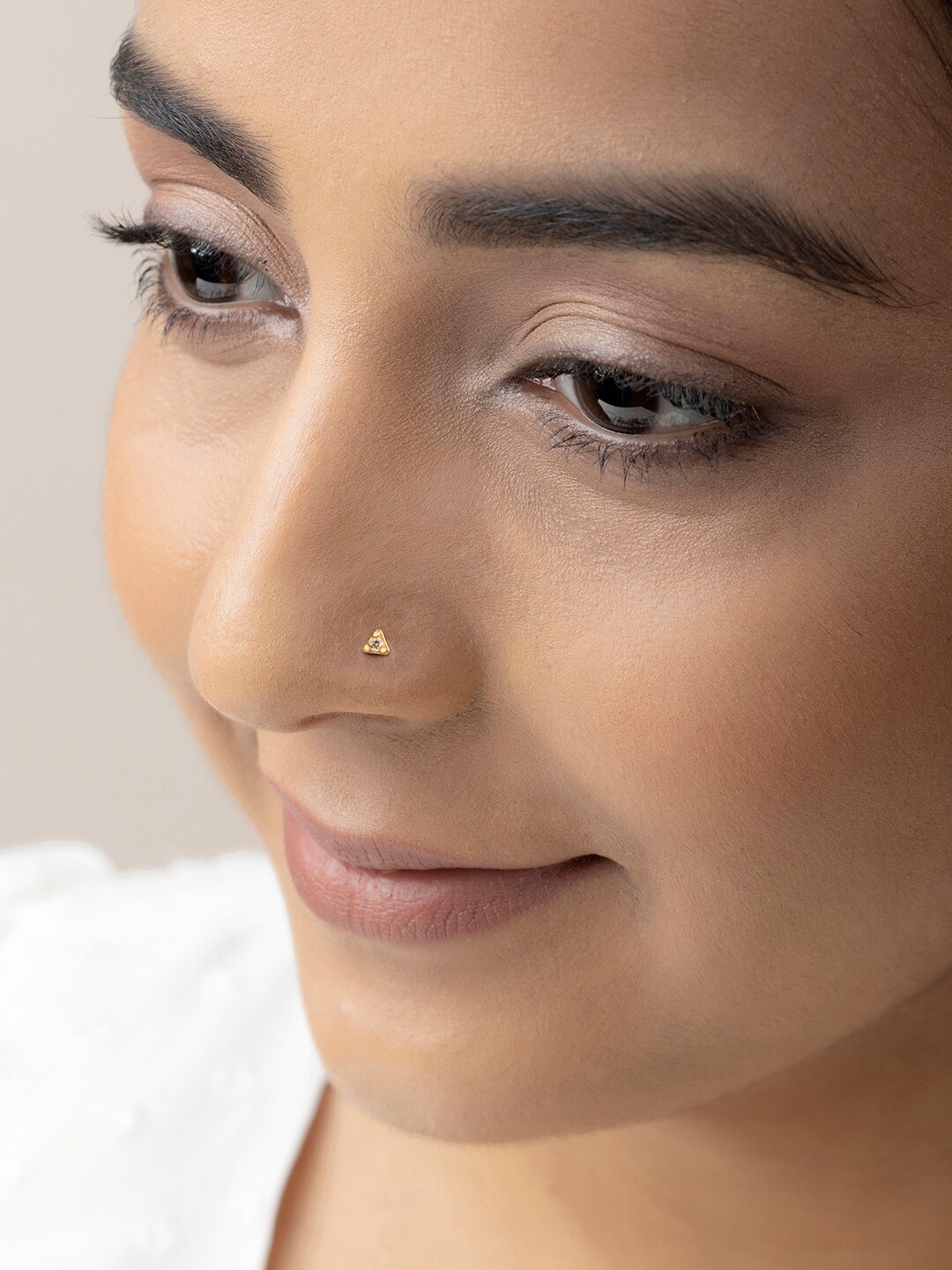 

March by FableStreet 18K Gold-Plated Silver Triangle Nose Pin