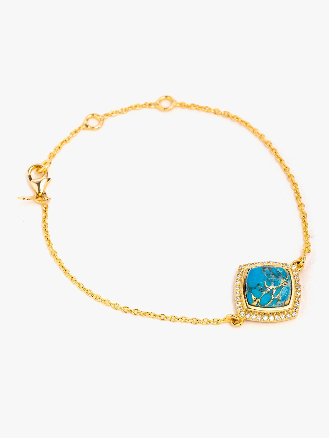 

March by FableStreet Women Sterling Silver Gold-Plated Link Bracelet