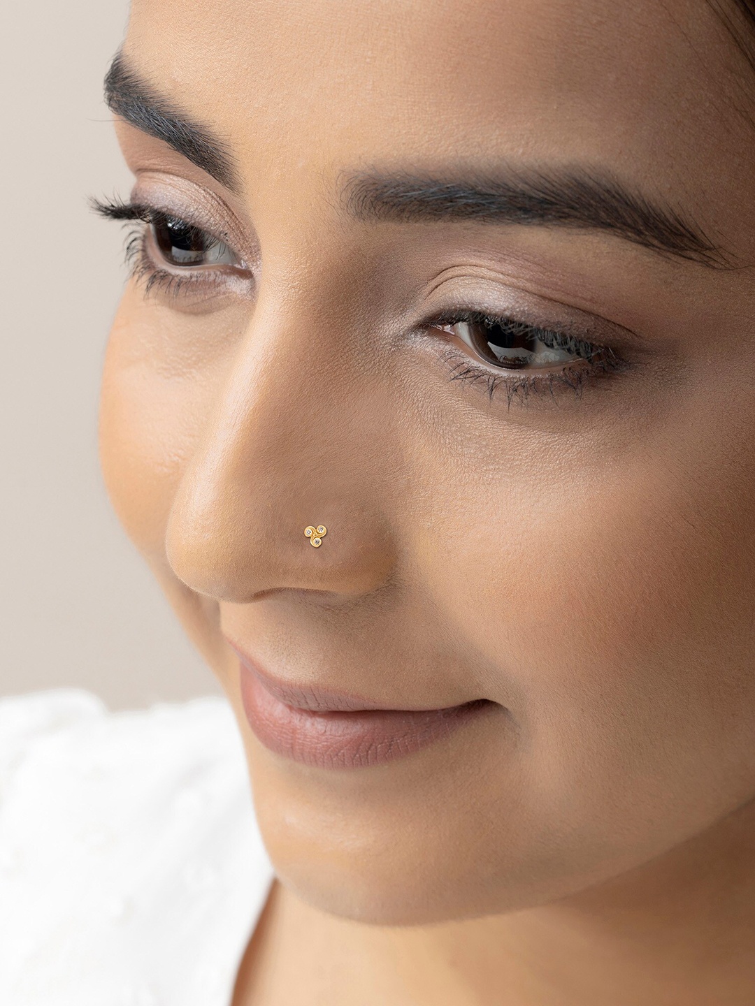 

March by FableStreet Gold Plated CZ Studded Nose Pin
