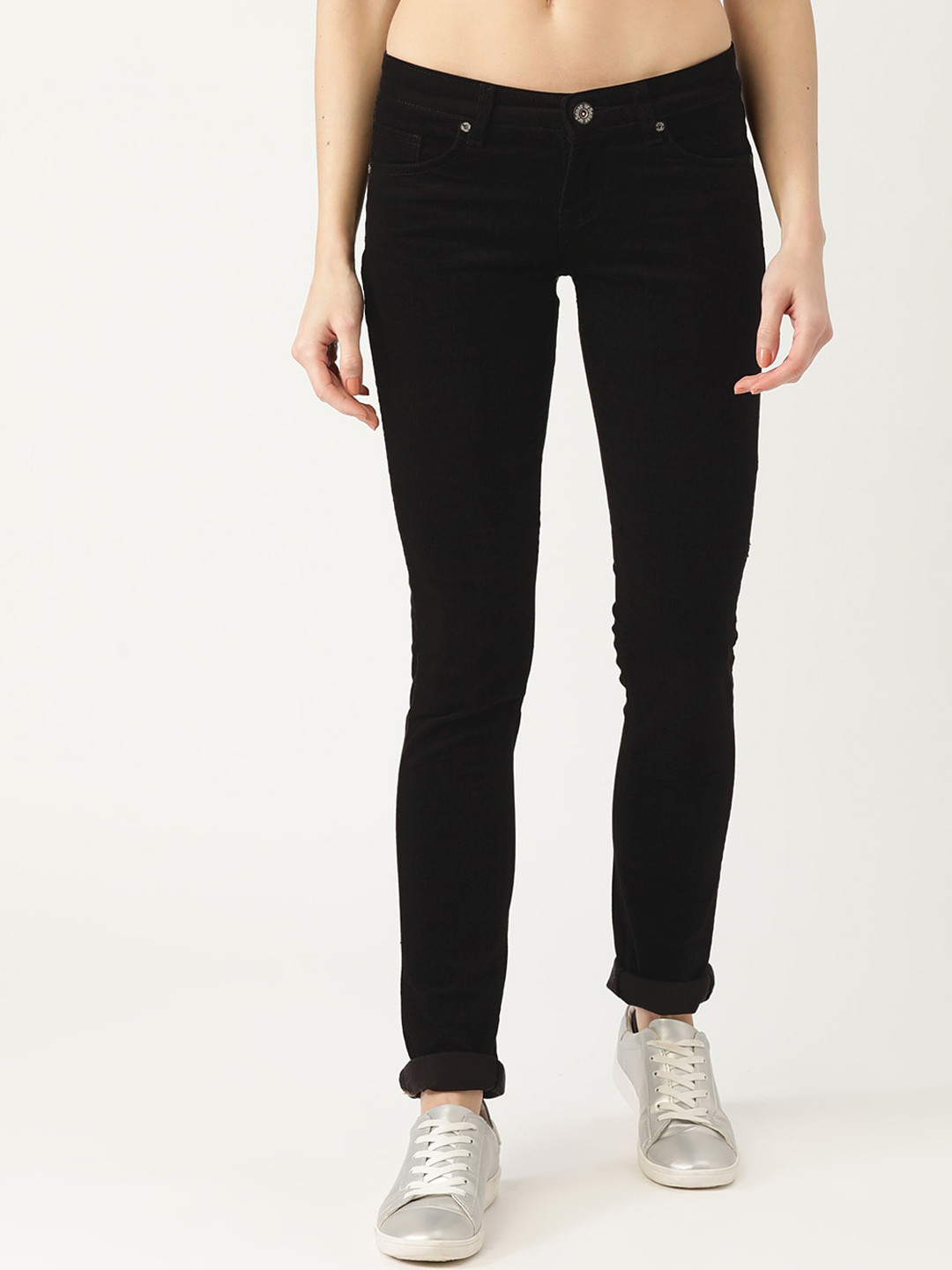

urSense Women Slim Fit Trousers, Black
