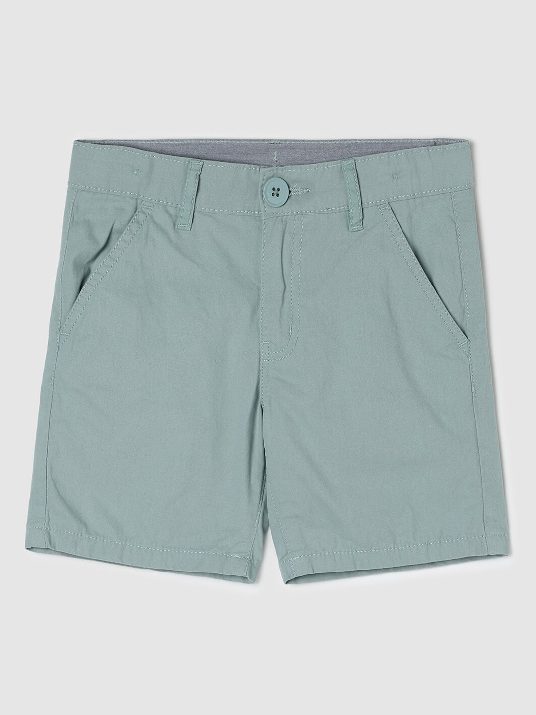 

max Boys Mid-Rise Pure Cotton Shorts, Blue