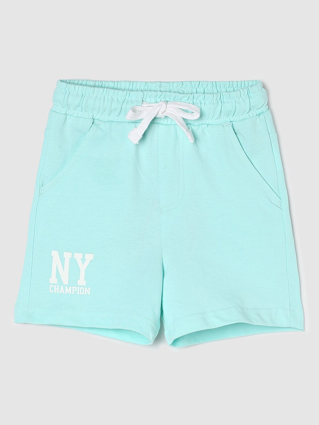 

max Boys Mid-Rise Pure Cotton Shorts, Blue