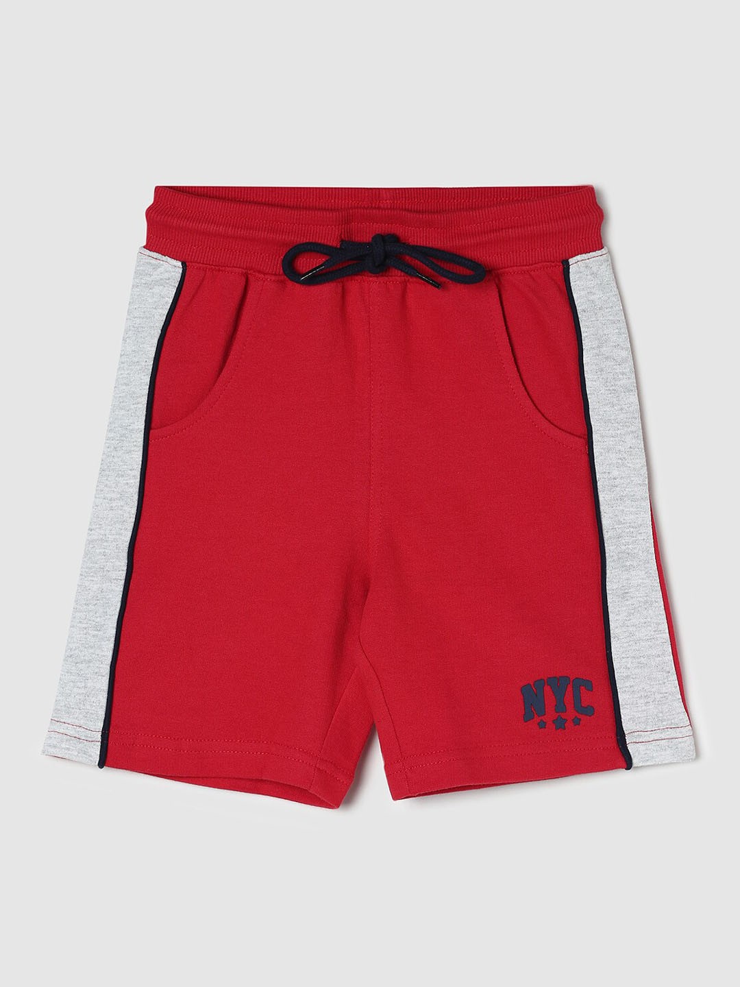 

max Boys Mid-Rise Pure Cotton Shorts, Red