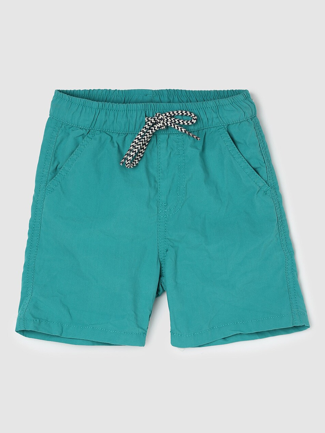 

max Boys Mid-Rise Pure Cotton Shorts, Blue