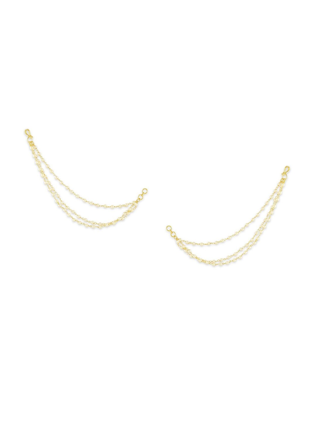 

AccessHer Gold-Plated Beaded Layered Ear Chains