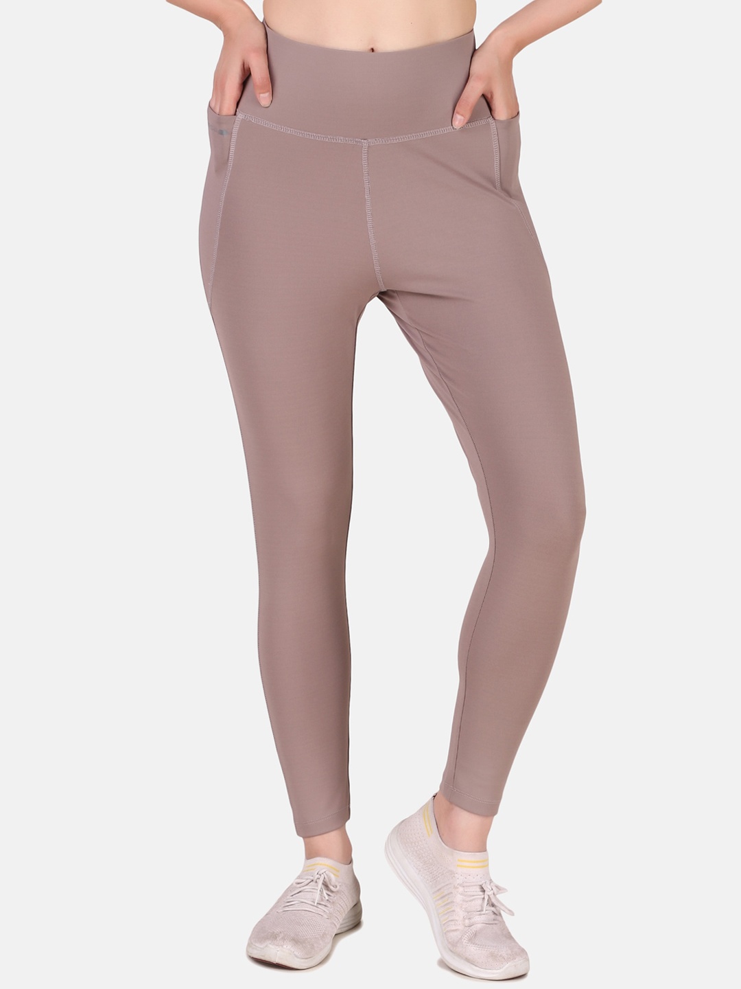 

PERFKT-U Women Cut & Sew Sports Rapid Dry Tights, Beige