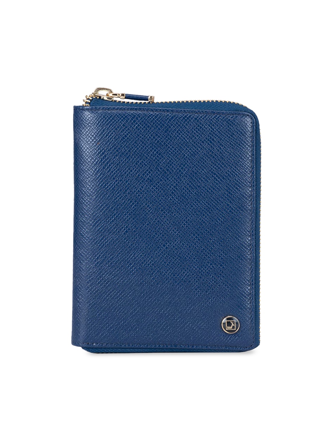 

Da Milano Solid Leather Passport Cover, Blue