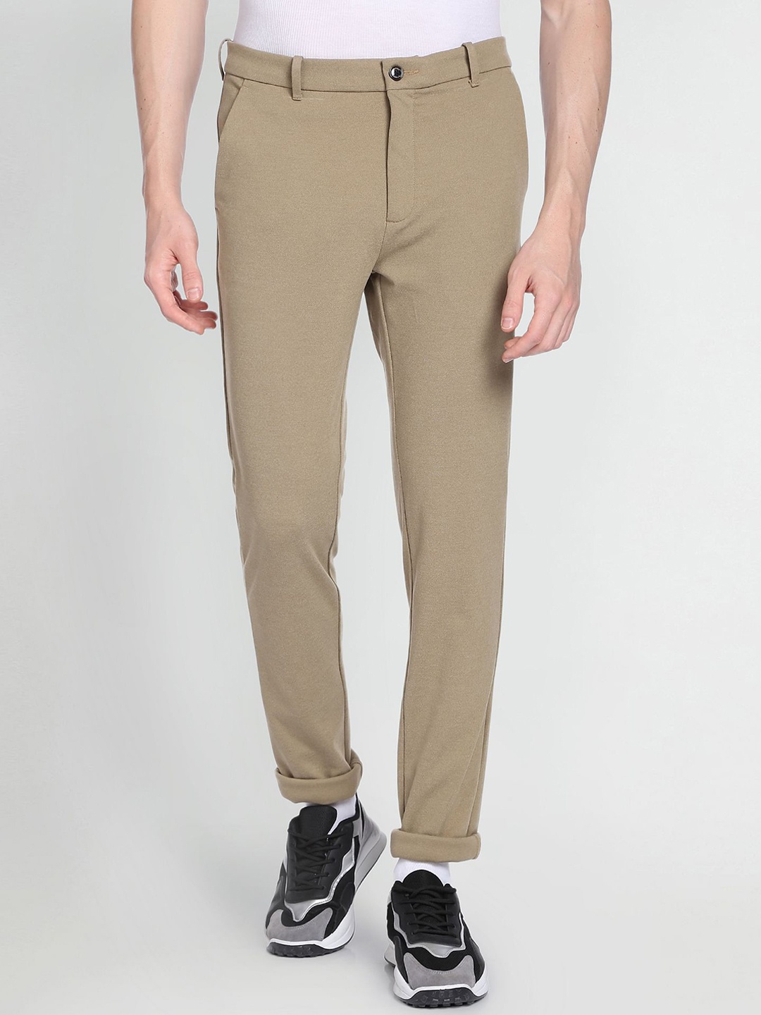 

Arrow Sport Men Skinny Fit Low-Rise Chinos, Brown