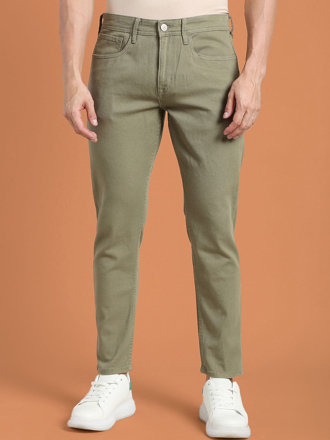 

Flying Machine Men Tapered Fit Trousers, Green