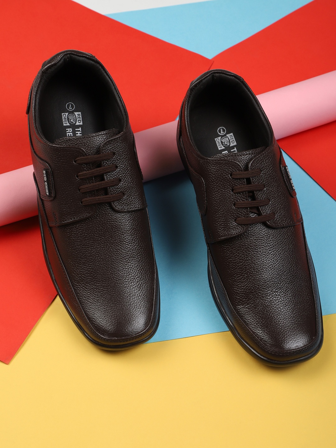 

Red Chief Men Coffee Brown Leather Formal Derbys