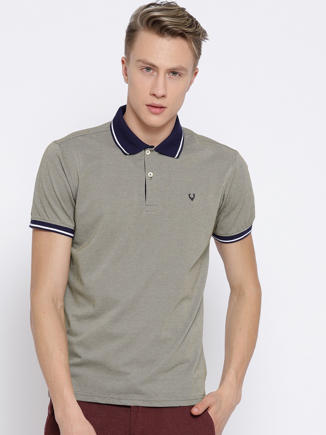 

Allen Solly Men Brown Solid Polo Collar T-shirt