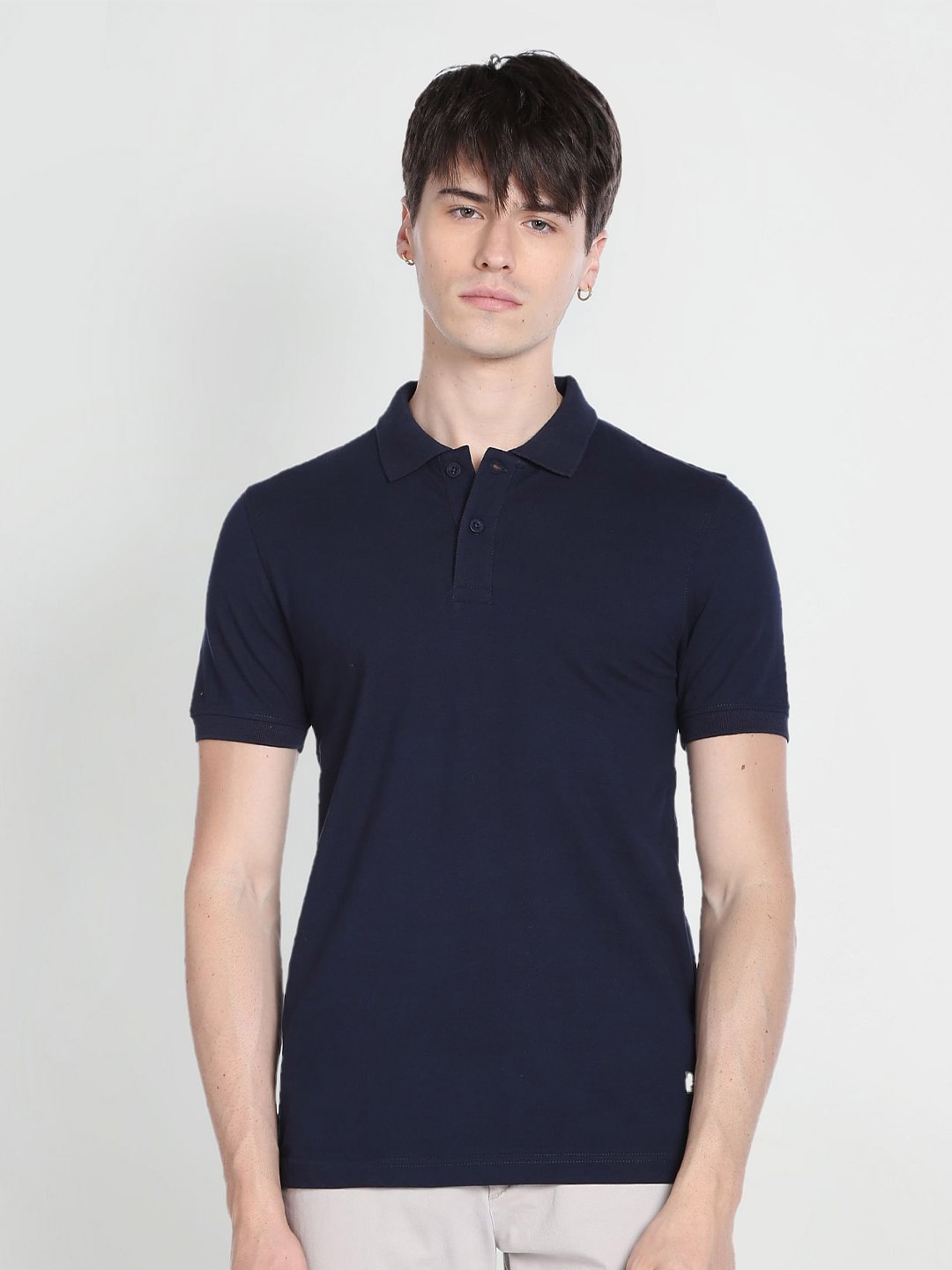 

Flying Machine Polo Collar T-shirt, Navy blue