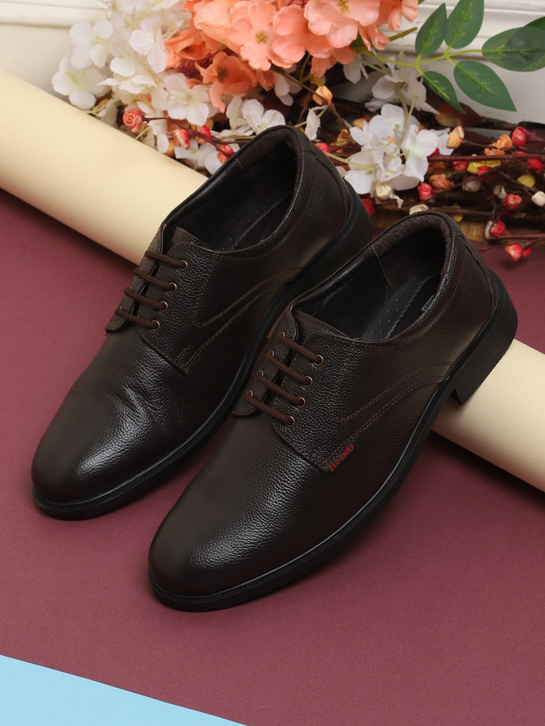 

Red Chief Men Brown Genuine Leather Formal Derbys