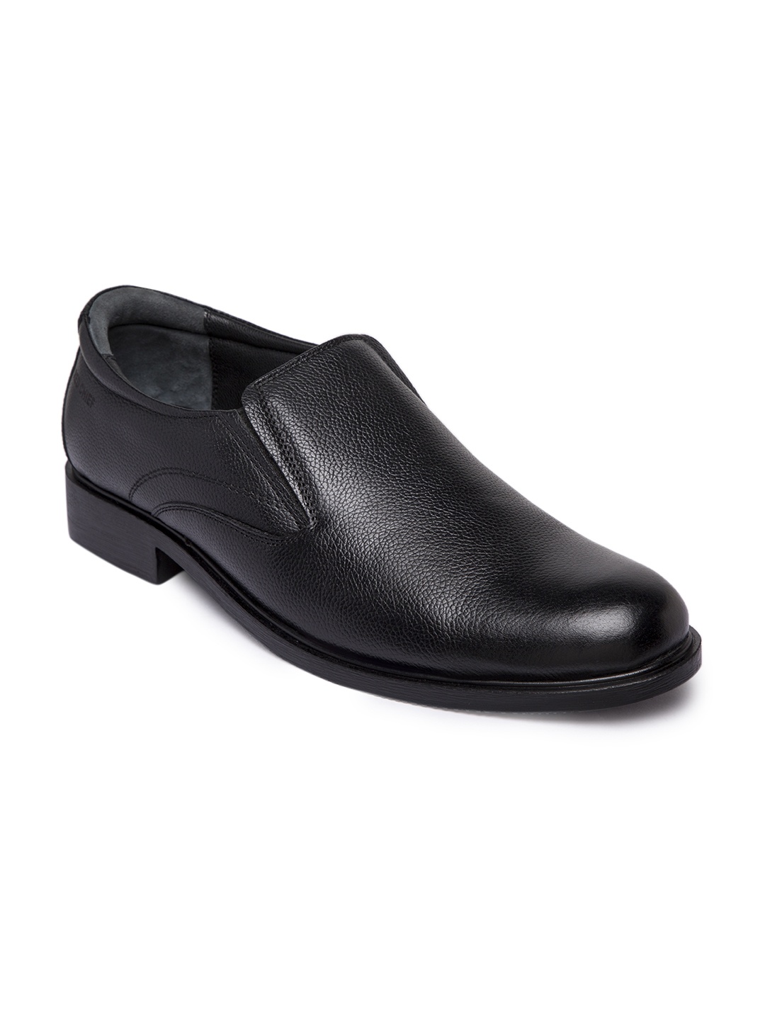 

Red Chief Men Black Genuine Leather Formal Slip-Ons